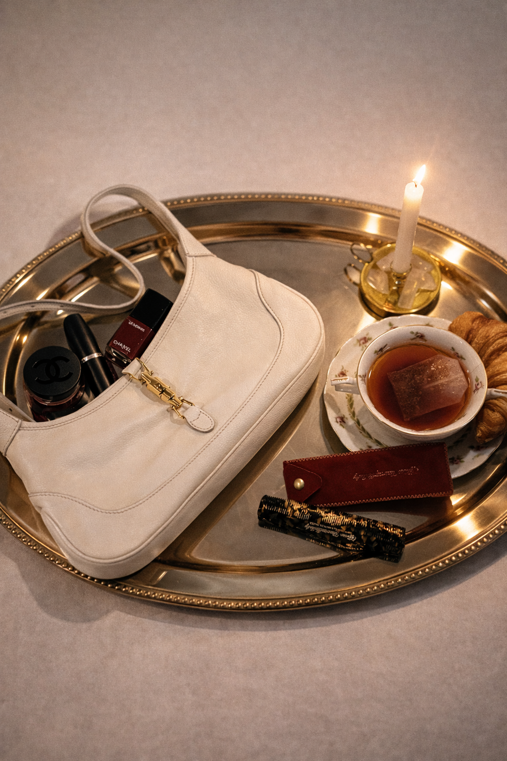 GUCCI Jackie Slim textured-leather shoulder bag