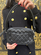 Chanel Ligne Cambon pouchette Quilted Shoulder Bag