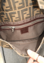 Fendi baguette zucca print brown canvas