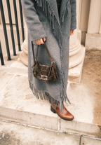 Fendi baguette zucca print brown canvas